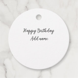 Happy Geburtstag hinzufügen Name Titel einfach min Geschenkanhänger