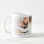 Happy Geburtstag Vater 3 Foto Personalisiert Kaffe Kaffeetasse<br><div class="desc">Maßgeschneiderte gedruckte Kaffeemaschine, personalisiert mit Ihren Fotos und eine individuelle "Happy Birthday, Daddy" Nachricht. Fügen Sie 3 spezielle Fotos hinzu und verwenden Sie die Designwerkzeuge, um Ihre eigene Nachricht für den Geburtstag von Papa oder für jeden Anlass zu schreiben. Klicken Sie auf Anpassen, um die Schriftartes und Farben zu ändern,...</div>