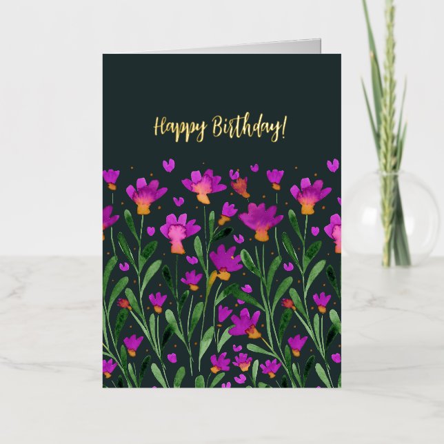 Happy Geburtstag vergessen Sie mich nicht Blume (Vorderseite)