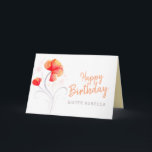 Happy Geburtstagsschwester Aquarell Orange Wildblu Karte<br><div class="desc">Schöne Wildblumen mit glatter Wasserfarbe in orangefarbenen,  weißen und grauen Blumengeschwister-Geburtstagskarte. Passen Sie den Namen Ihres Empfängers und die eigene Nachricht im Inneren an. Entworfen von Sarah Trett für www.mylittleeden.com</div>