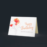 Happy Geburtstagsschwester Aquarell Orange Wildblu Karte<br><div class="desc">Schöne Wildblumen mit glatter Wasserfarbe in orangefarbenen,  weißen und grauen Blumengeschwister-Geburtstagskarte. Passen Sie den Namen Ihres Empfängers und die eigene Nachricht im Inneren an. Entworfen von Sarah Trett für www.mylittleeden.com</div>