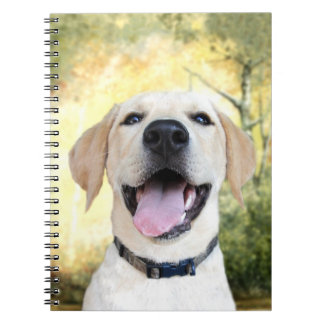 Happy Gelbe Labrador Notizblock