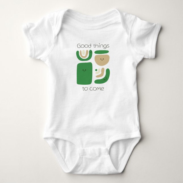 Happy Geometric Figures Baby Strampler (Vorderseite)