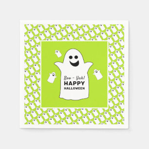 Happy Ghost, grünes Halloween-Party Serviette