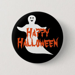 Happy Ghost Happy Halloween Button