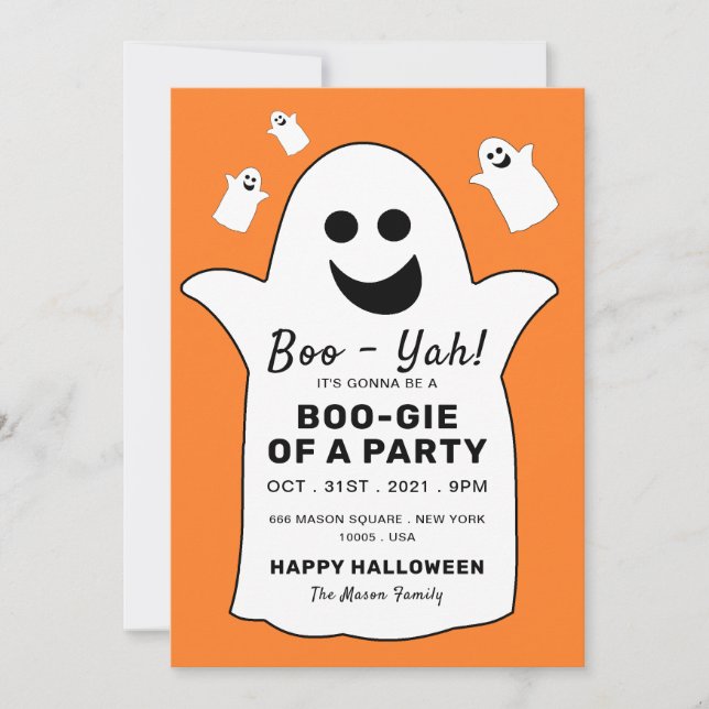Happy Ghost, Orange Halloween-Party (Vorderseite)