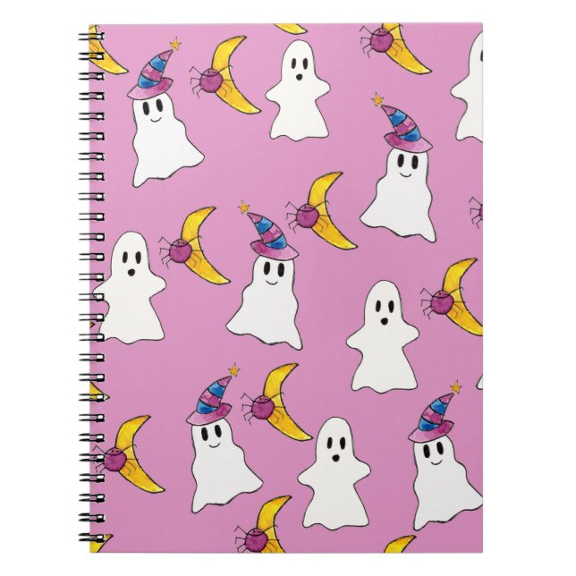 Happy Ghosts Notizblock (Vorderseite)