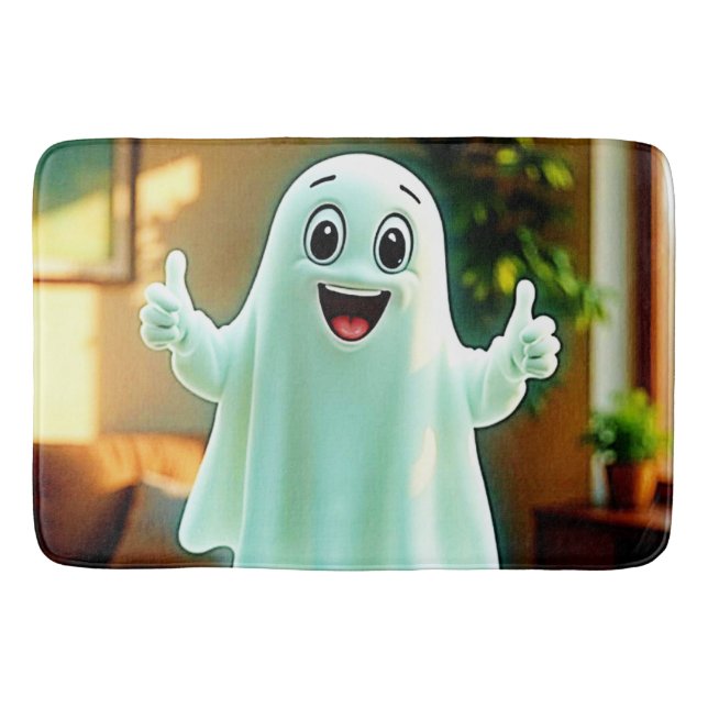 Happy Ghost's Thumbs Up Badematte (Vorderseite)