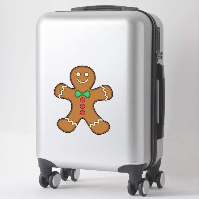 Happy Gingerbread Man Aufkleber (Koffer)