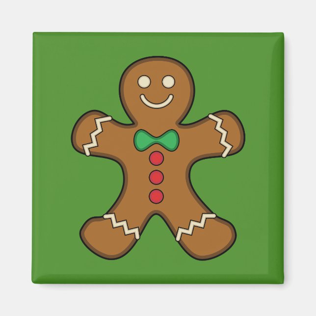 Happy Gingerbread Man Magnet (Vorne)