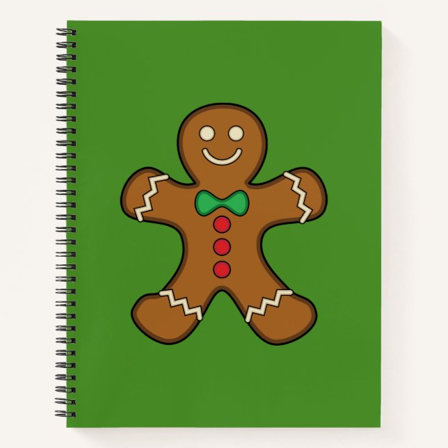 Happy Gingerbread Man Notizbuch (Vorderseite)