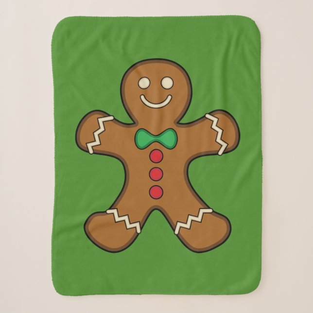 Happy Gingerbread Man Sherpadecke (Vorderseite)