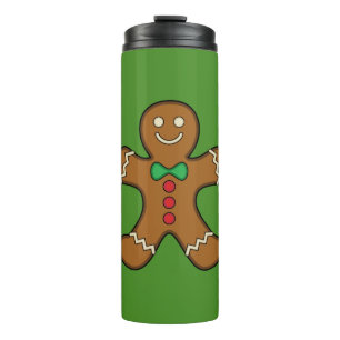 Happy Gingerbread Man Thermosbecher