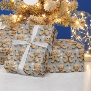Happy Gingerbrot Cookies Weihnachtsgebäck Geschenkpapier