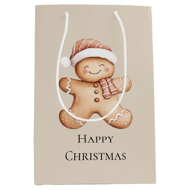 Happy Gingerbrot und Star Cookie Mittlere Geschenktüte (Vorderseite)