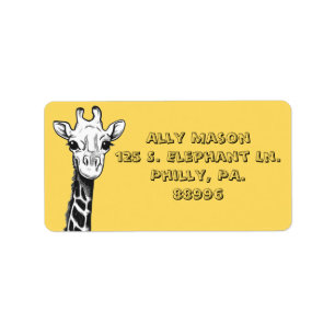 Happy Giraffe Address Labels Adressaufkleber
