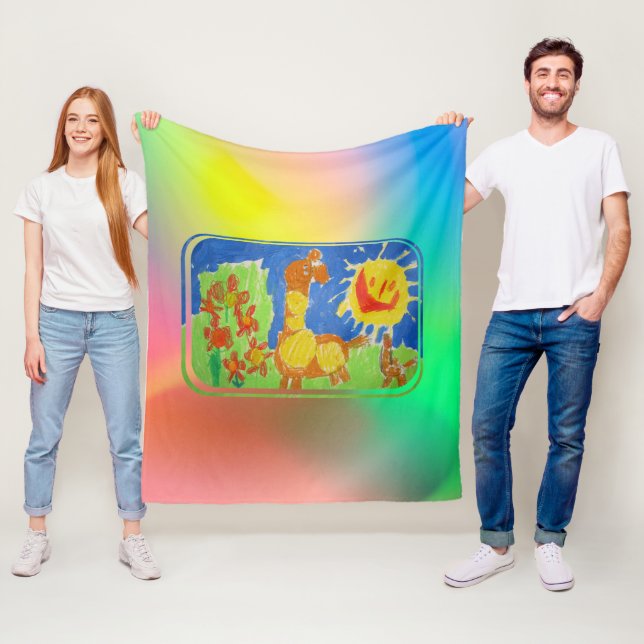 Happy Giraffe Fleecedecke (Beispiel)