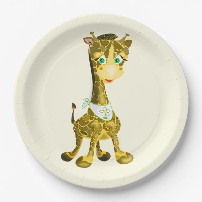 Happy Giraffe Paper Tellers Pappteller (Vorderseite)