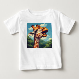 Happy Giraffe Pixel Art T - Shirt