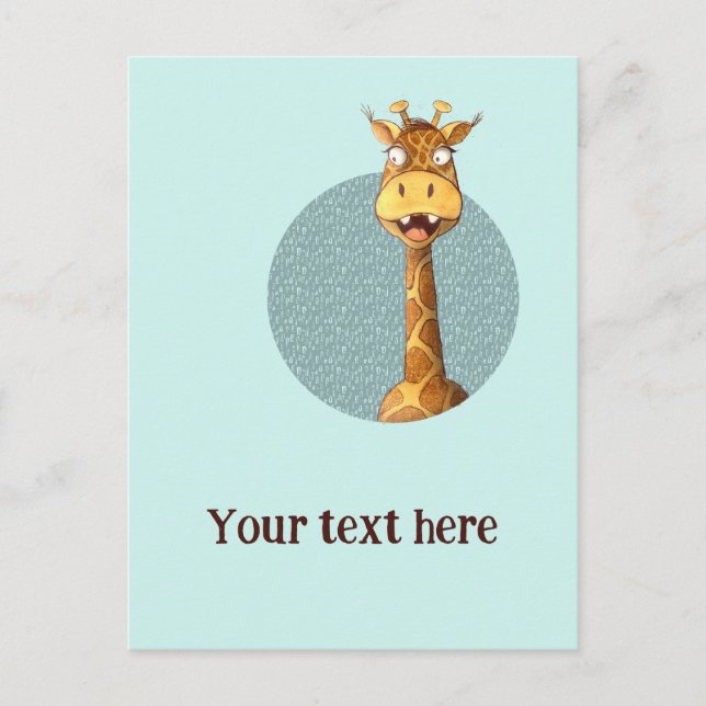 happy giraffe postkarte (Vorderseite)