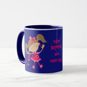 HAPPY GIRL GIFT BIRTHDAY TASSE