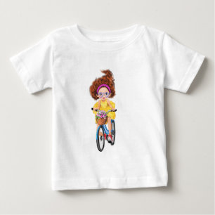 Happy Girl mit Bike Baby T - Shirt