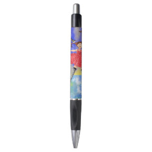 Happy Girl mit Birds Pen Kugelschreiber