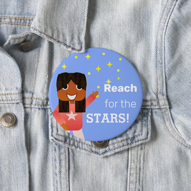Happy Girl Motivierend Round Button (Beispiel)