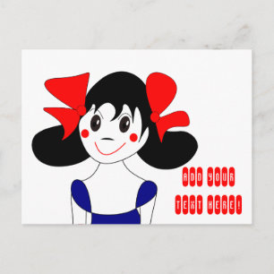 Happy Girl Postcard Postkarte