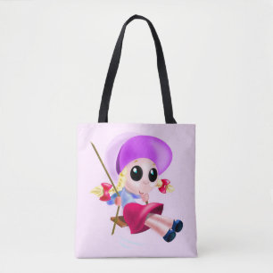 Happy Girl Swinging Tote Bag Tasche