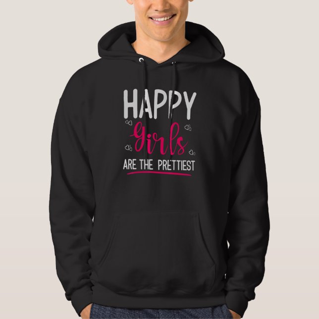 Happy Girls sind die Hübsche Lieblingsmotivation f Hoodie (Vorderseite)