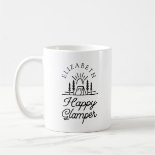 Happy Glamper Monogramm Kaffeetasse