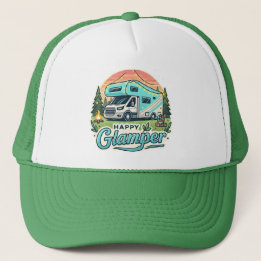 Happy Glamper RV Adventure Trucker Hat Truckerkappe