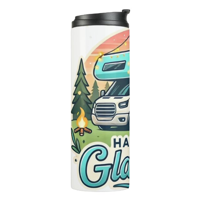 Happy Glamper Travel Mug - Erlebnis wartet Thermosbecher (Nach links gedreht)
