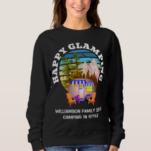 HAPPY GLAMPING Individuelle Name Family Camping Tr Sweatshirt