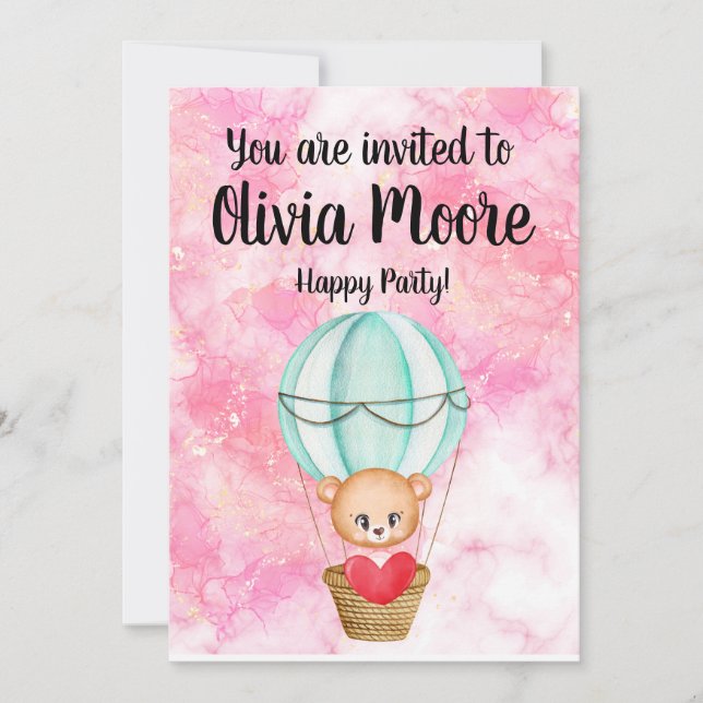 Happy glitter magic baby sweet einladung (Vorderseite)