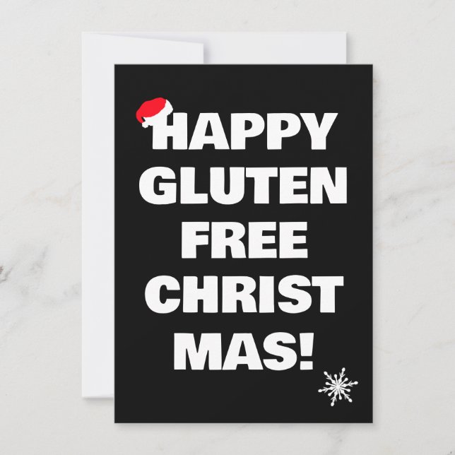 Happy Gluten Free Christmas  Feiertagskarte (Vorderseite)