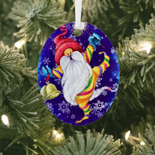 Happy Gnome Weihnachtsdekoration Ornament Aus Metall
