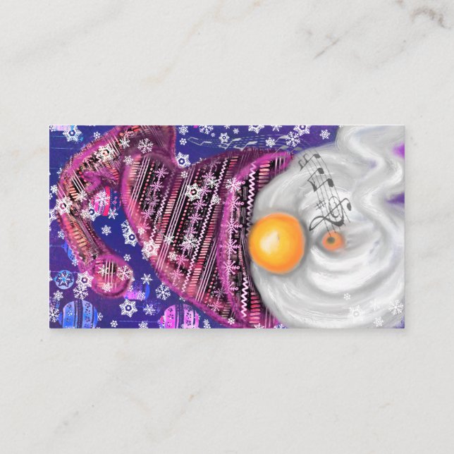 Happy Gnome Weihnachtskarten Vorlage Visitenkarte (Rückseite)