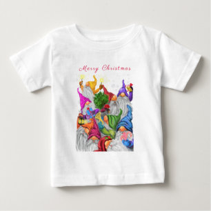 Happy Gnomes Christmas Baby T - Shirt