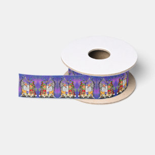 Happy Gnomes Christmas Ribbon Satinband
