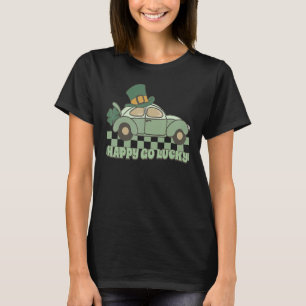 Happy Go Lucky Car Retro St Patrick's Day Patrick T-Shirt