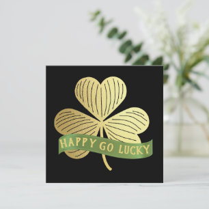 Happy Go Lucky Gold Kleeblatt St Patrick's Day