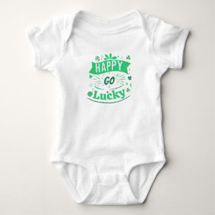 Happy Go Lucky Green Blume Clover Decke Baby Strampler