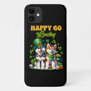 Happy Go Lucky Niedlich Husky St Patricks Day Case-Mate iPhone Hülle