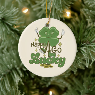 Happy Go Lucky St. Patrick's Day Keramik Ornament
