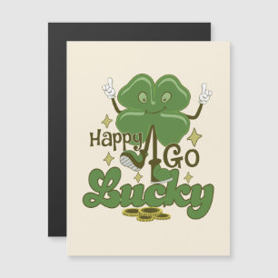 Happy Go Lucky St. Patrick's Day Magnetkarte