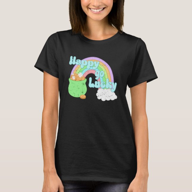 Happy Go Lucky St Patrick's Day Rainbow for Boys G T-Shirt (Vorderseite)