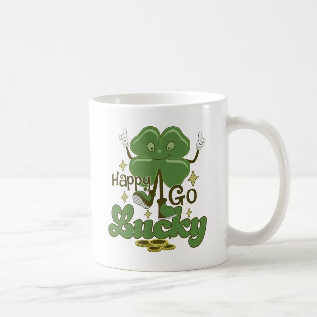 Happy Go Lucky St. Patricks Kaffeetasse (Rechts)