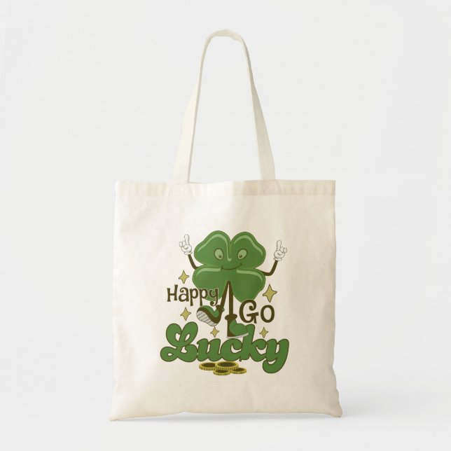 Happy Go Lucky St. Patricks Tragetasche (Vorne)